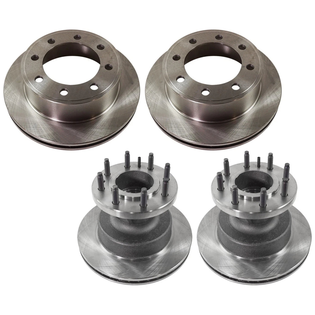 Front & Rear Brake Disc Rotors for Ford E-350 Super Duty (2004)