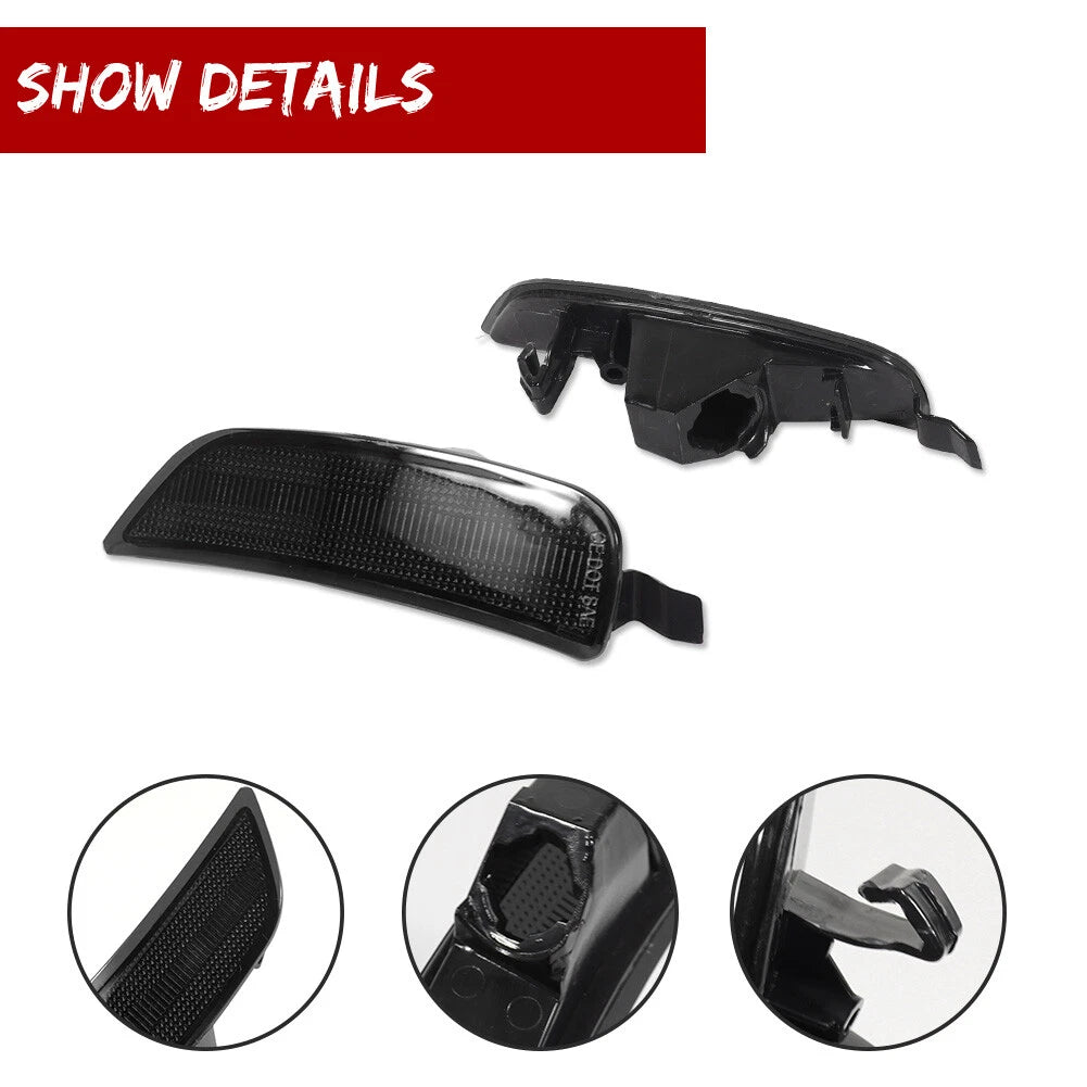 Smoked Rear Fender Side Marker Light Housing Covers for Mazda MX-5 Miata (2016–Present)