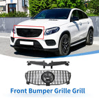 Front Upper Bumper Grille for Mercedes-Benz GLE580 2022 Chrome Silver Tone