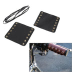 Leather Hand Grips Covers for Harley Cafe Racer (Fits Various Models)