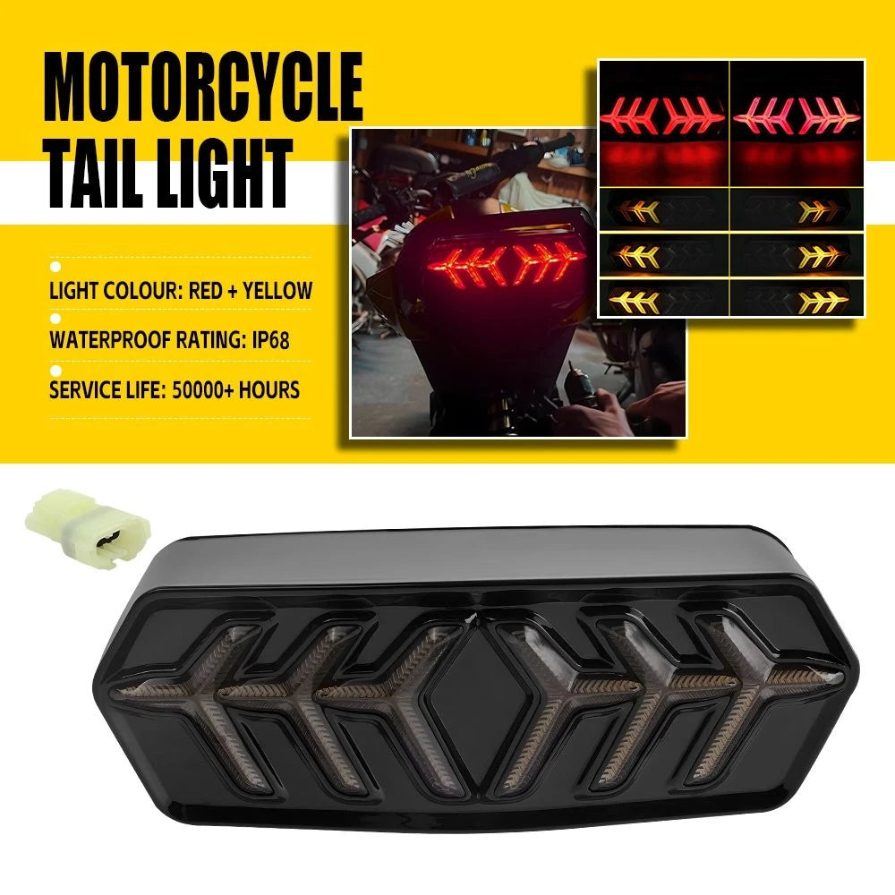 3-in-1 LED Tail Brake Light Sequential Turn Signal for Honda GROM MSX125 CBR650F (2013–2023)