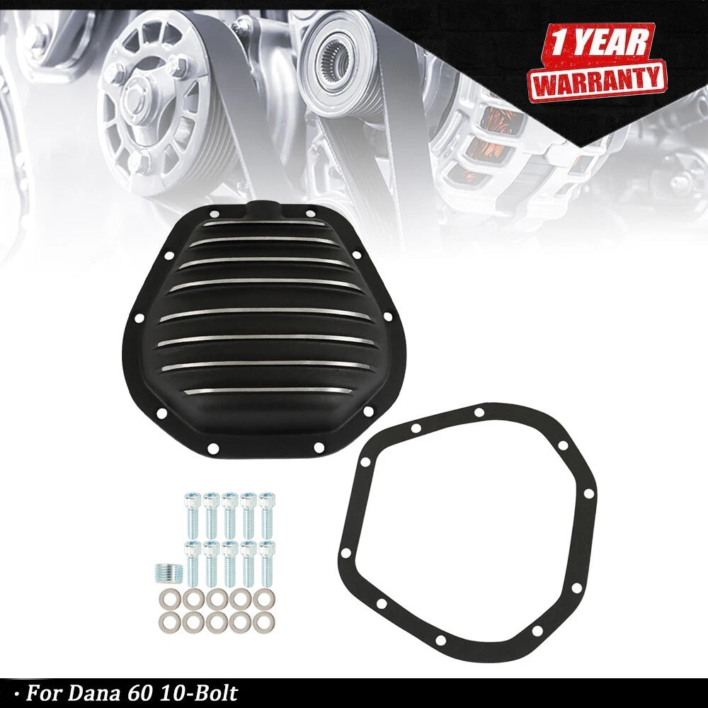 Rear Black Aluminum Differential Cover for Chevrolet