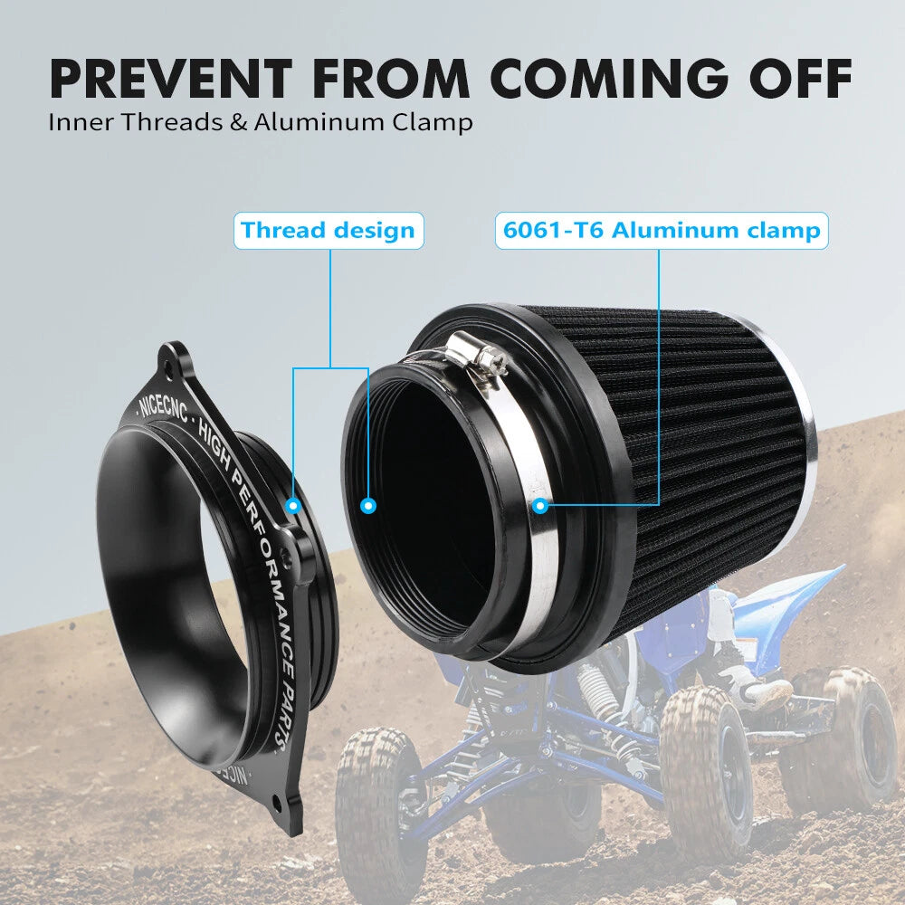 Air Filter Intake Kit w/ Holder Adapter for Yamaha YFZ450R (2009–2025)