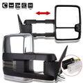 Set of 2 Power Chrome Smoke LED Signal Towing Mirrors for GMC 1500 2500 3500 (1988–1998)