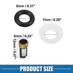 Set of 6 Fuel Injector O Rings Seals with Micro Filters for Nissan Sentra (2000–2003)