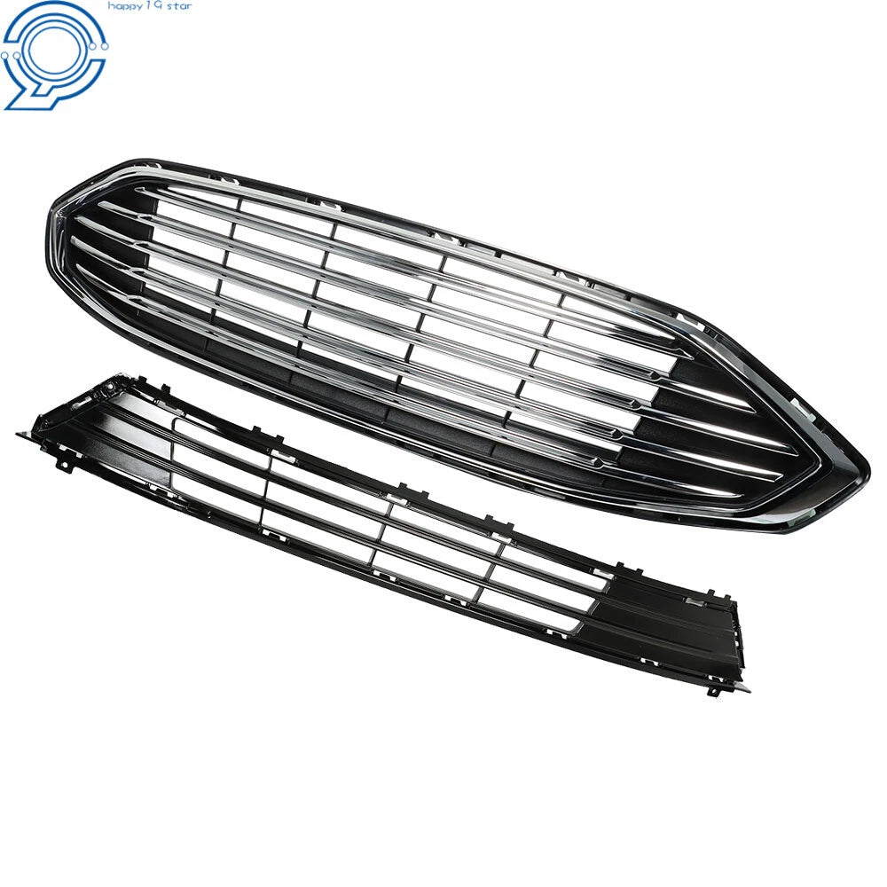 Front Bumper Grille Assembly Chrome for Ford Fusion (2017–2018)