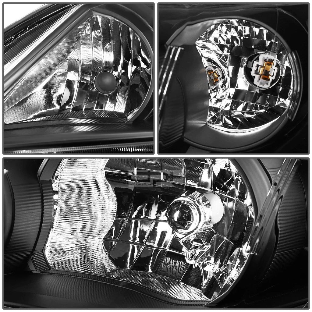 Pair of Black Housing Amber Corner Headlights for Toyota Corolla (2011–2013)