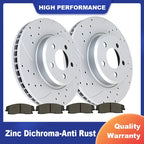 Front Drilled Brake Rotors & Pads for Dodge Challenger Charger 300 (2006–2010)