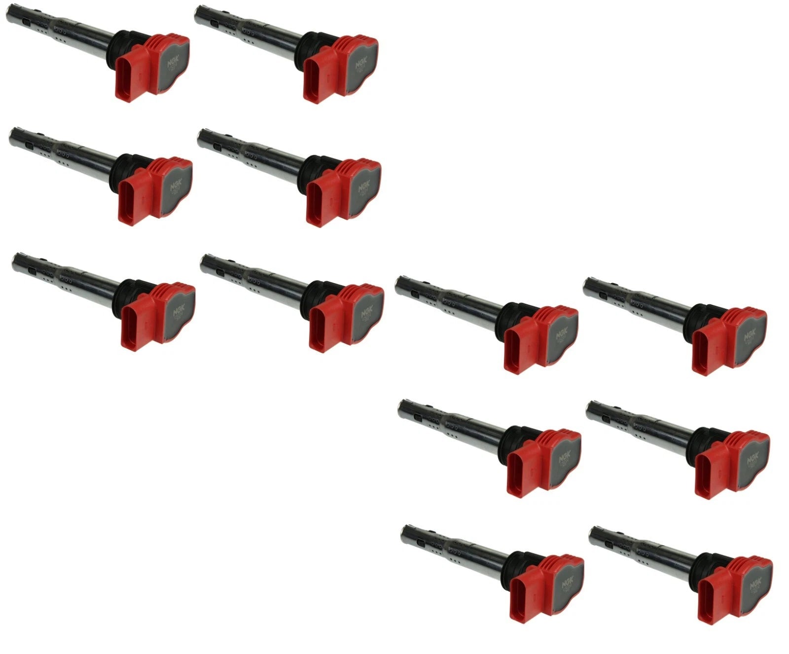 Set of 12 NGK Direct Ignition Coils for Audi A8 Quattro (2012)