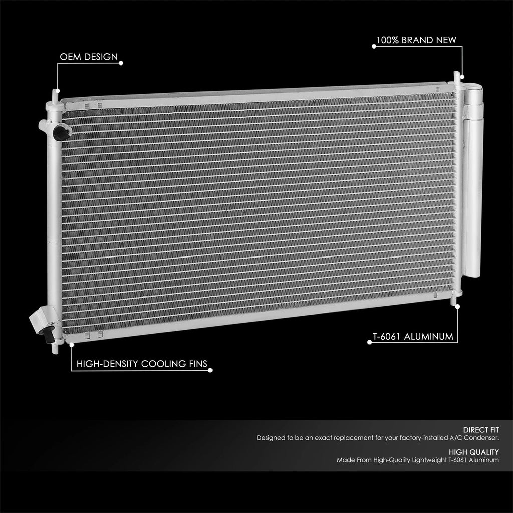 A/C Condenser for Honda Fit 1.5L (2007–2008) OE Style Aluminum