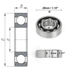 Deep Groove Ball Bearing 12x28x8mm for Scooter Skateboard (6001)