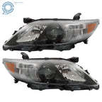 Set of 2 Black Headlights for Toyota Camry (2010-2011)