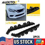 2X Bumper Bracket Retainer for Sentra (2016–2019) Front Beam Mount Support
