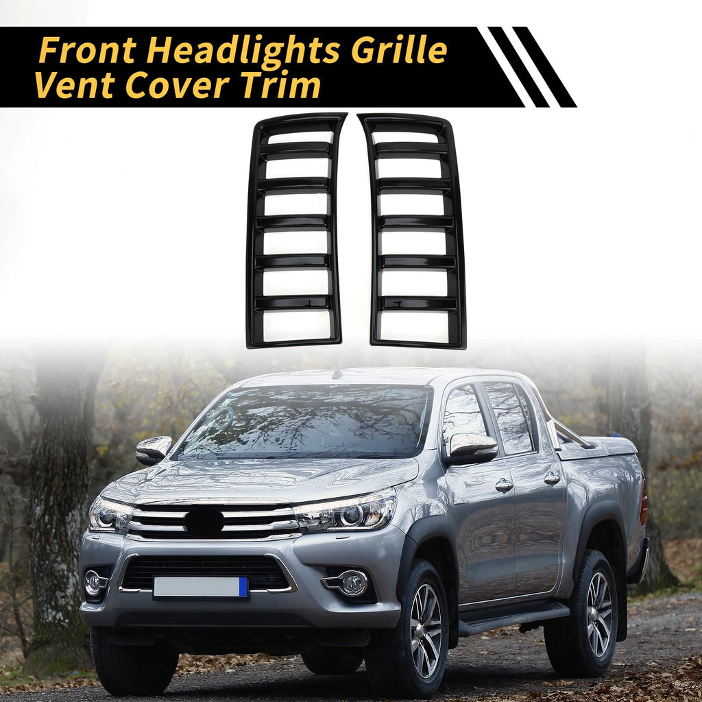 Set of 2 Front Headlights Grille Vent Cover Trim for Toyota Tundra (2022–2024)