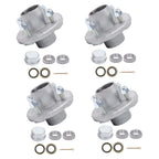 Set of 4 Galvanized Trailer Hub Kits for 2000lb Spindle (1")