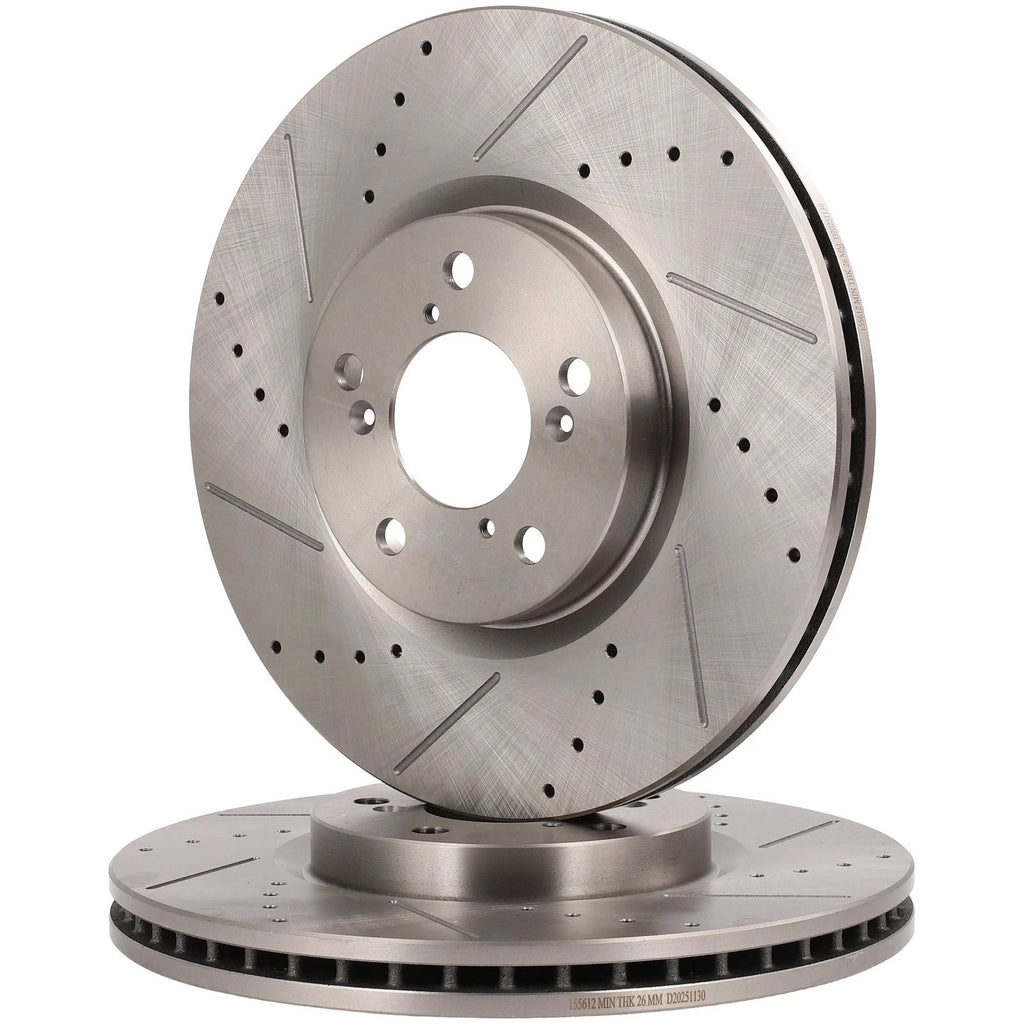 Front Drilled Slotted Brake Rotors for Acura MDX RLX ZDX (2010–2013)