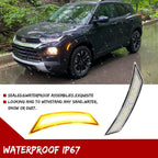 2X Clear Lens Amber LED Front Side Marker Lights for Chevy Trailblazer (2021–2025)