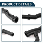 Radiator Hose Coolant Pipe for Volkswagen Jetta (2011–2014) 1 Pcs Black Plastic