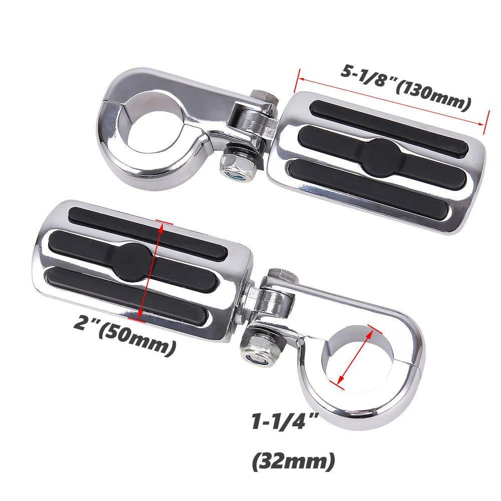 Chrome Highway Bar Mount Footpegs for Harley Electra Road Glide