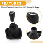 6 Speed Gear Shifter Knob with Cover for Mercedes-Benz C-Class (2000–2007)