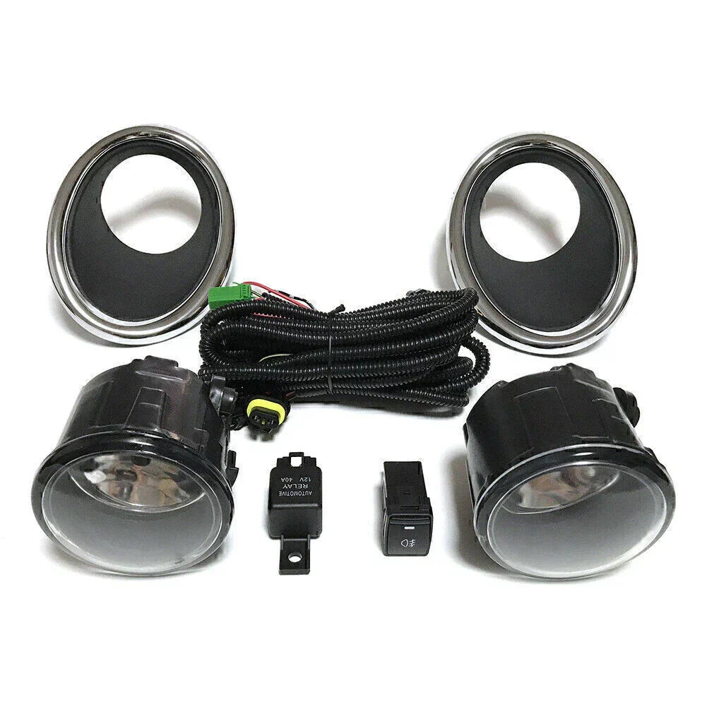 ABS Fog Light Lamps with Wiring & Switch for Nissan QASHQAI (2014-2017)