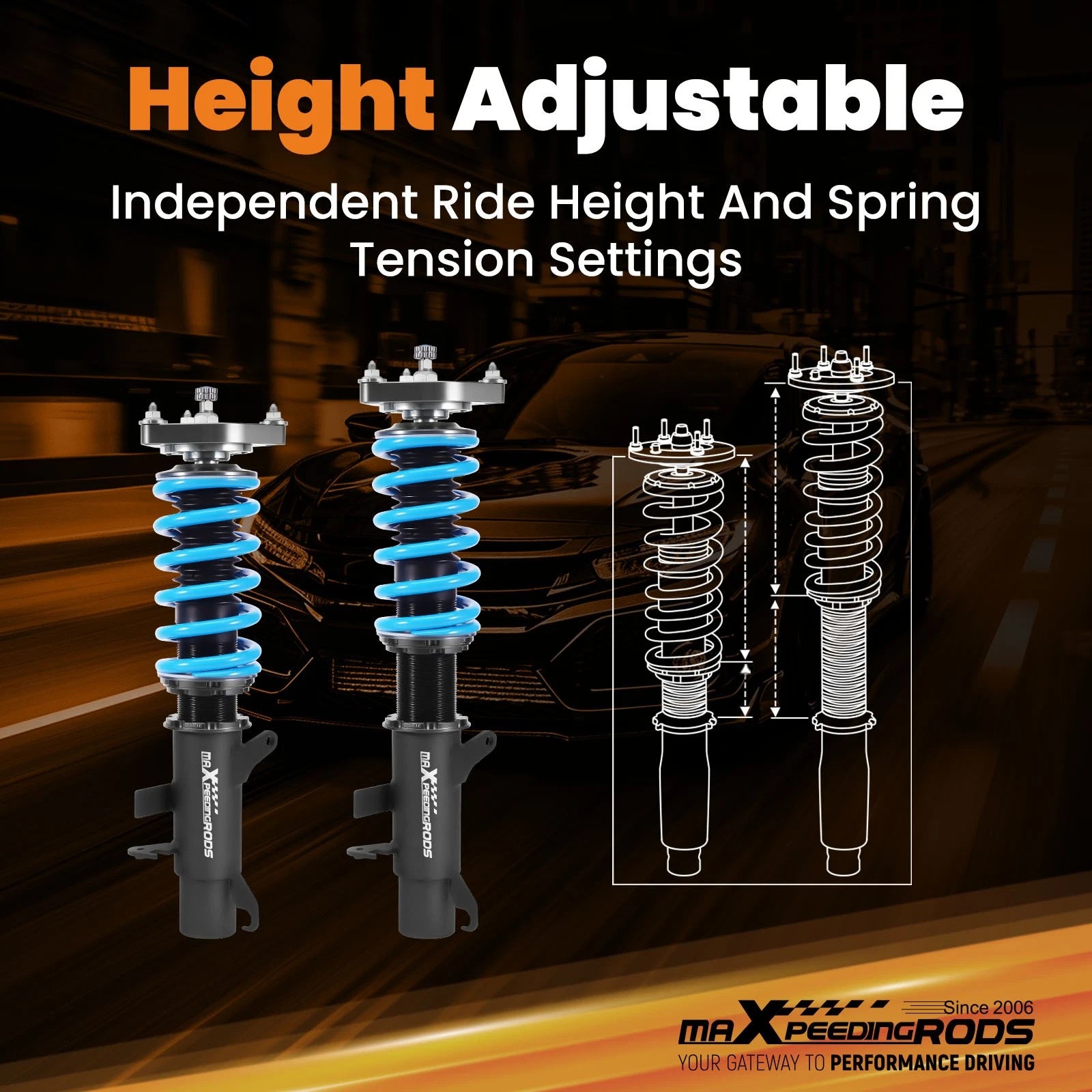 24-Way Coilovers for Ford Focus MK3 (2011-2017)