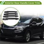 Exterior Door Handle Cover Trim for Honda HR-V (2016–2020) Carbon Fiber Black