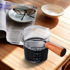 Double Spout Measure Milk Cup for Espresso Shot (75ML)