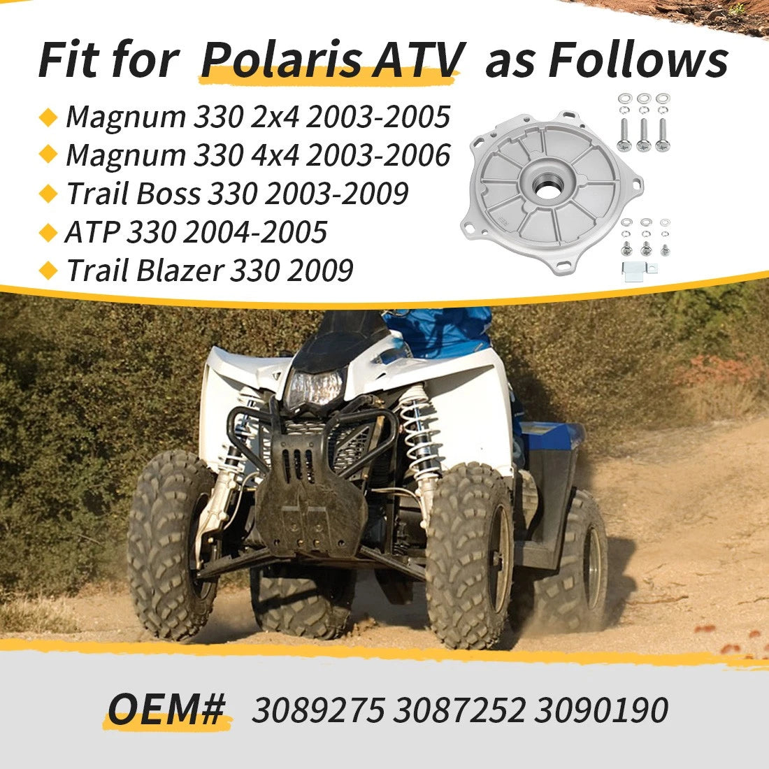 Stator Plate Cover for Polaris Magnum Trail Boss ATP Trail Blazer 330 (2003–2009)