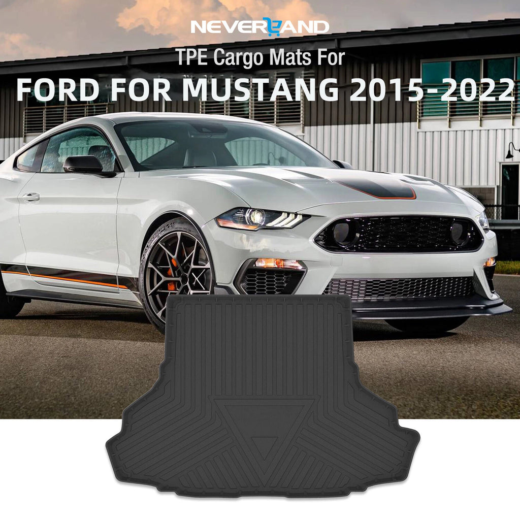 Anti-Slip Waterproof Trunk Mats for Ford Mustang (2015–2022)