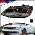 Driver Headlight for Volkswagen Jetta Sedan (2017–2018) w/LED DRL LH