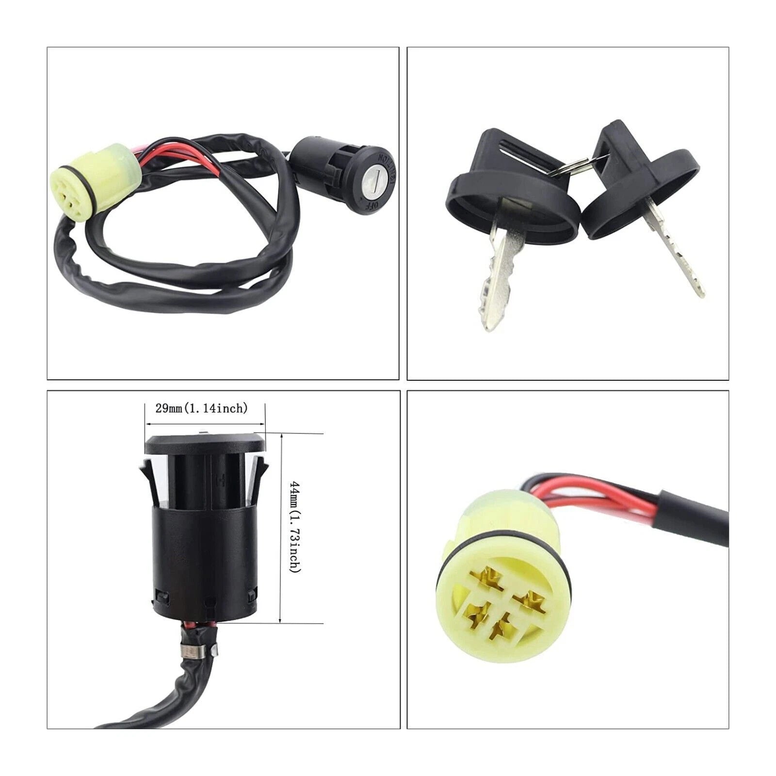 Starter with Relay & Key Switch for Honda TRX350TM FourTrax Rancher (2000–2006)