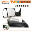 Set of 2 Chrome Tow Mirrors for Ram (2009–2015) - Power Signal Puddle Light