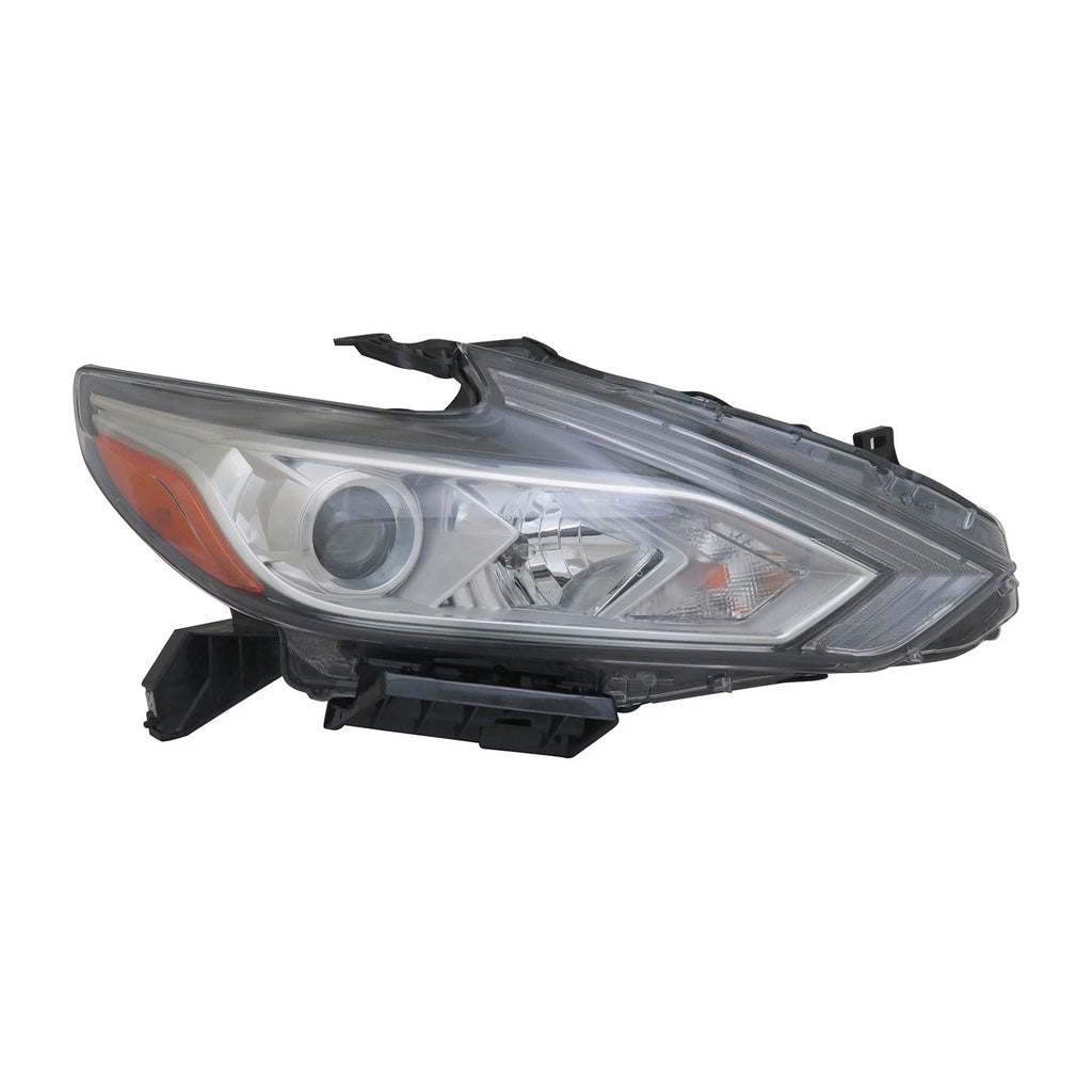 Passenger Halogen Headlight Assembly w/o Daytime Running Light w/Chrome Bezel