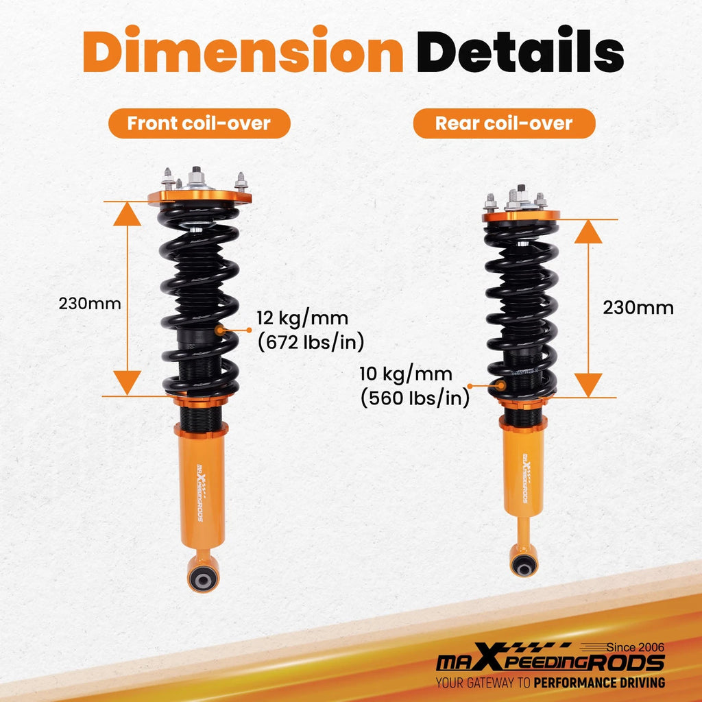 Adjustable Coilover Shock Strut Kit for Lexus IS300 (1997-2005)