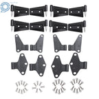 Set of 2 Body Door Hinges for Jeep Wrangler JK (2007–2018) Black Powder Coat