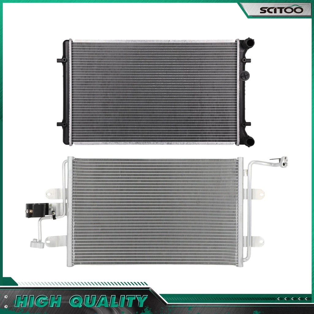 Radiator and A/C Condenser for Audi TT Quattro (2000–2006) & Volkswagen Golf (1999–2005)