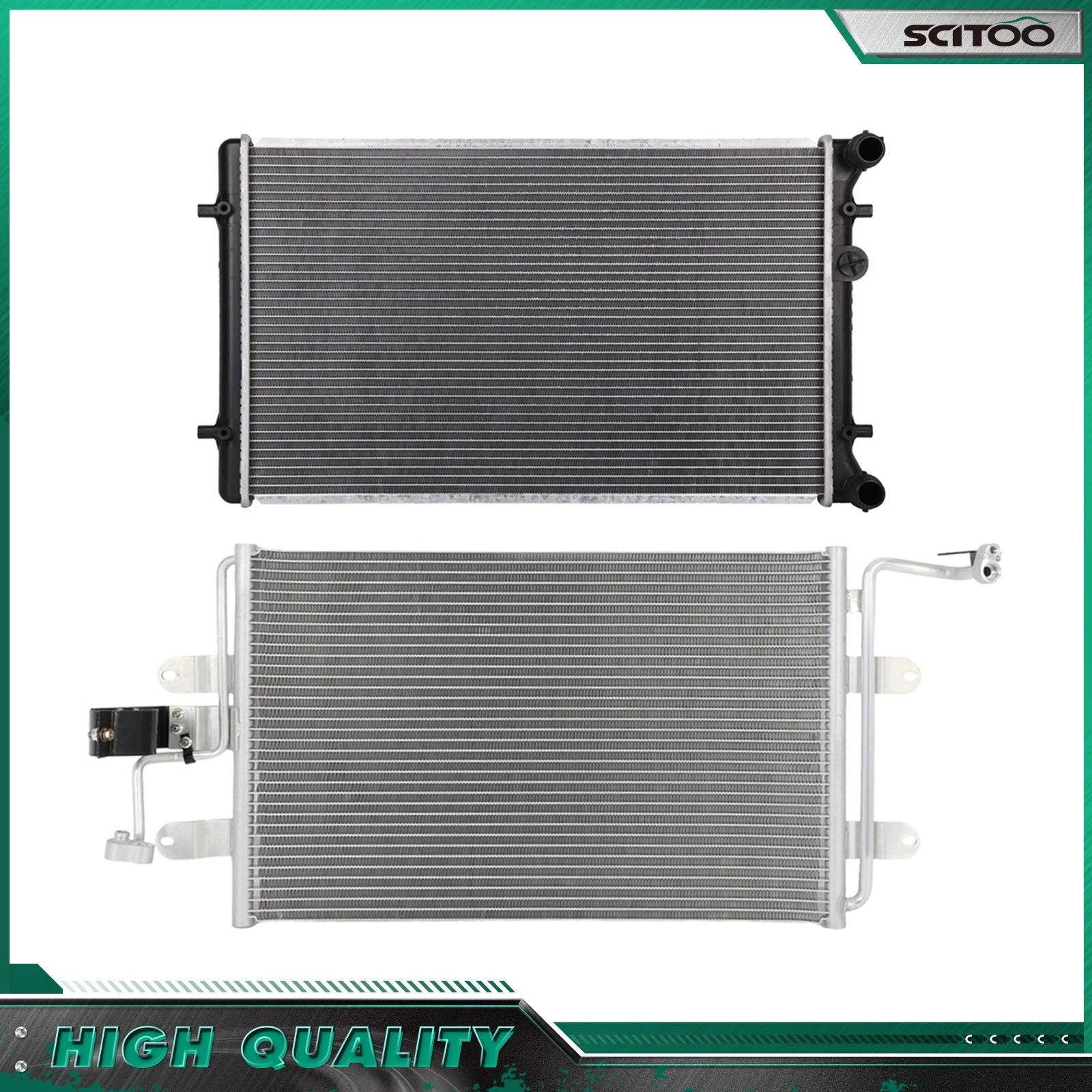 Radiator and A/C Condenser for Audi TT Quattro (2000–2006) & Volkswagen Golf (1999–2005)