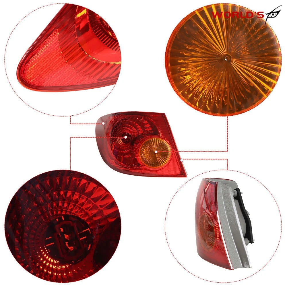 Tail Light for Toyota Corolla (2004–2008) Outer Rear Left Halogen