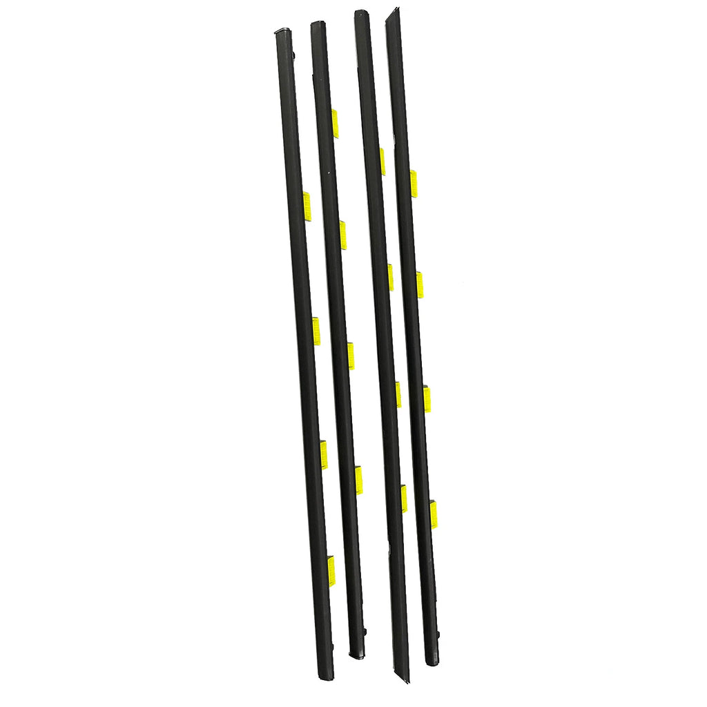 Set of 4 Window Trim Glass Door Belt Rubber Black for Honda Civic (1996–2000)