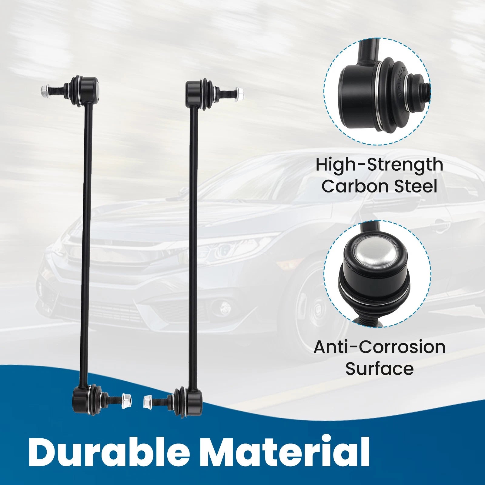 Set of 2 Front Suspension Sway Bar End Links for Honda Accord (2018–2021)