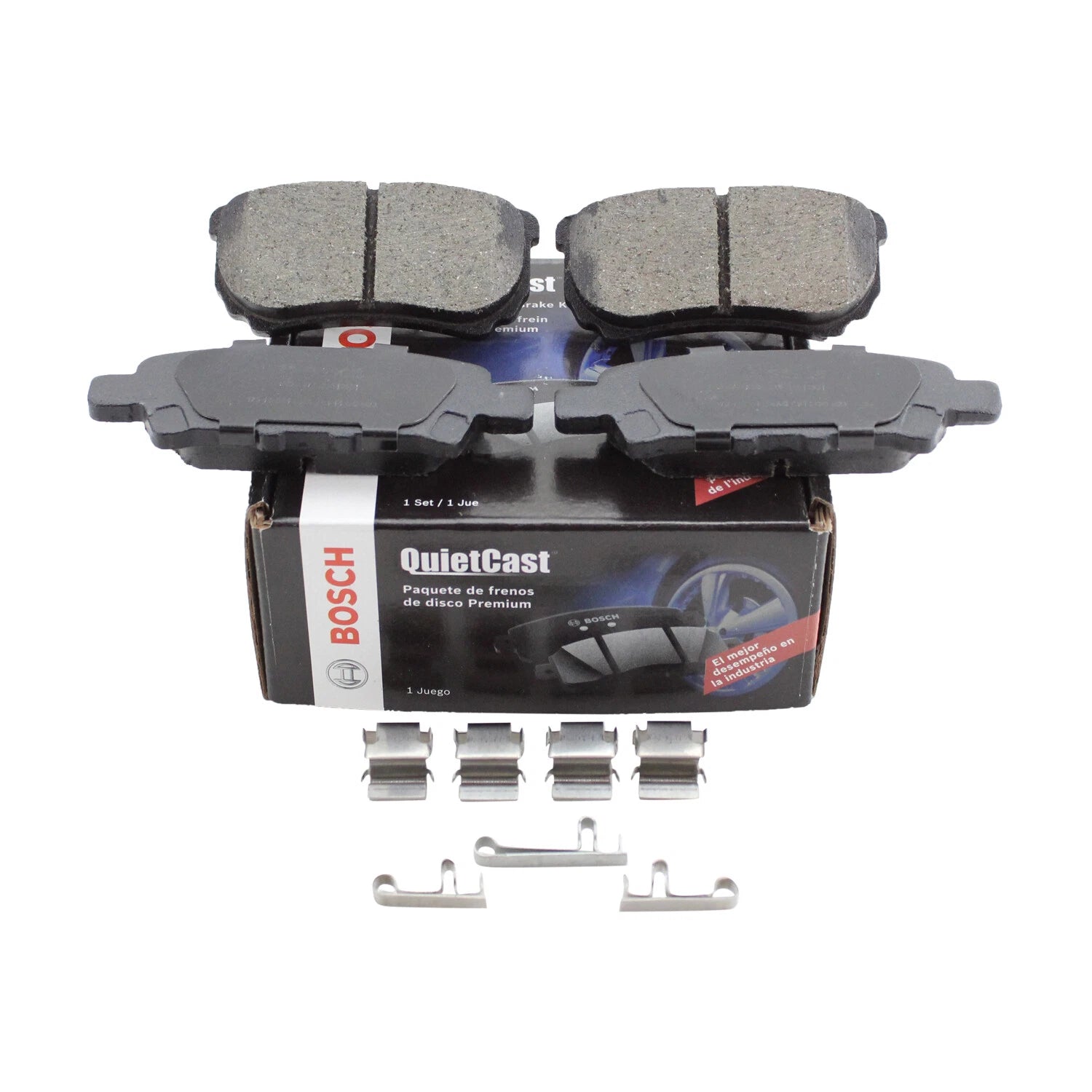 Set of 4 Bosch QuietCast Rear Ceramic Brake Pads for Sebring Caliber Patriot Lancer (2007–2010)