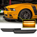 Smoked Lens Amber LED Front Side Marker Lamps for Ford Mustang (2010–2014)