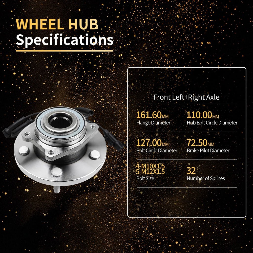 Front Wheel Bearing Hub Set for Dodge Grand Caravan (2008-2020)