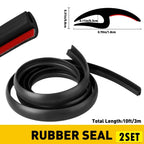 Set of 2 Weather Windshield Rubber Seal Trim for Honda