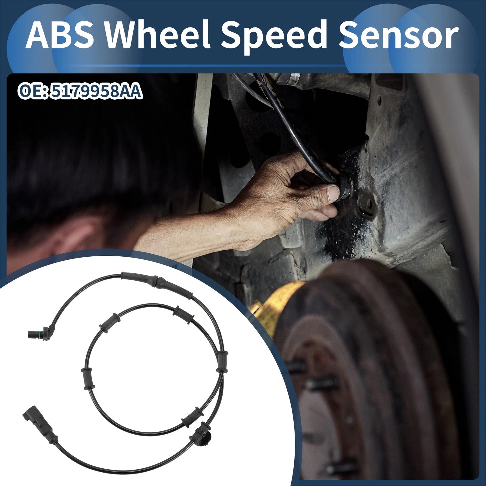 ABS Wheel Speed Sensor No. 5179958AA for Dodge Ram 2500 (2006–2008)