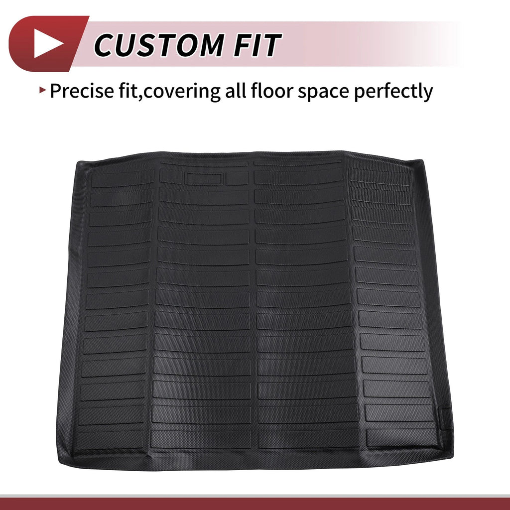 Cargo Liner Rear Trunk Mat for Audi Q3 (2019–2025) TPE Long Grid Pattern Black