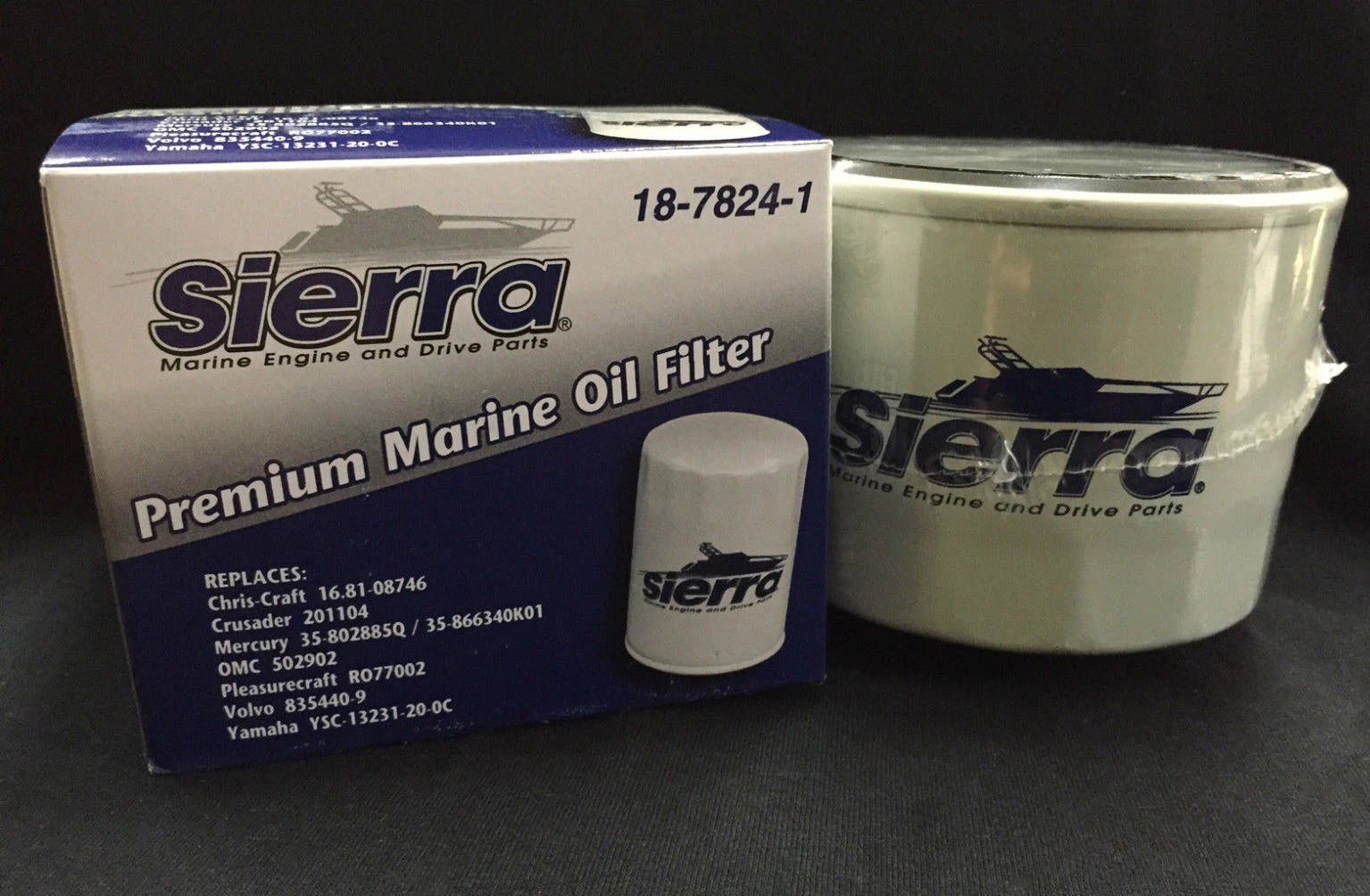 Oil Filter for Mercruiser 35-866340K01, Volvo 835440, 35-802885Q (S18-7824-2)