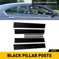6PCS Black Window Pillar Posts Trim Cover for Toyota Corolla (2009–2013)