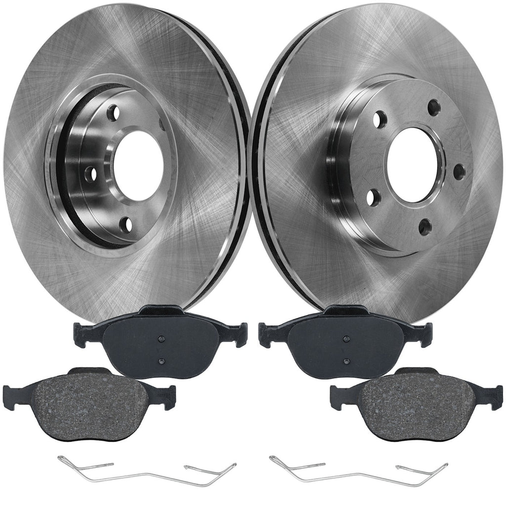 Front Brake Disc Rotors and Pads Kit for Ford Transit Connect (2010–2013)